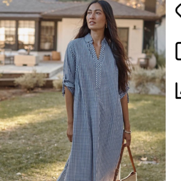 J Jill popover checkered dress - NWOTs - Cottage Core - Picture 1 of 7